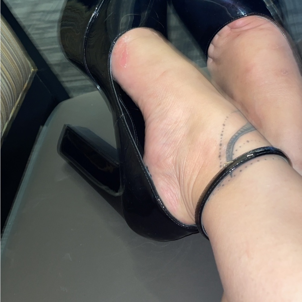 Black platform shoes